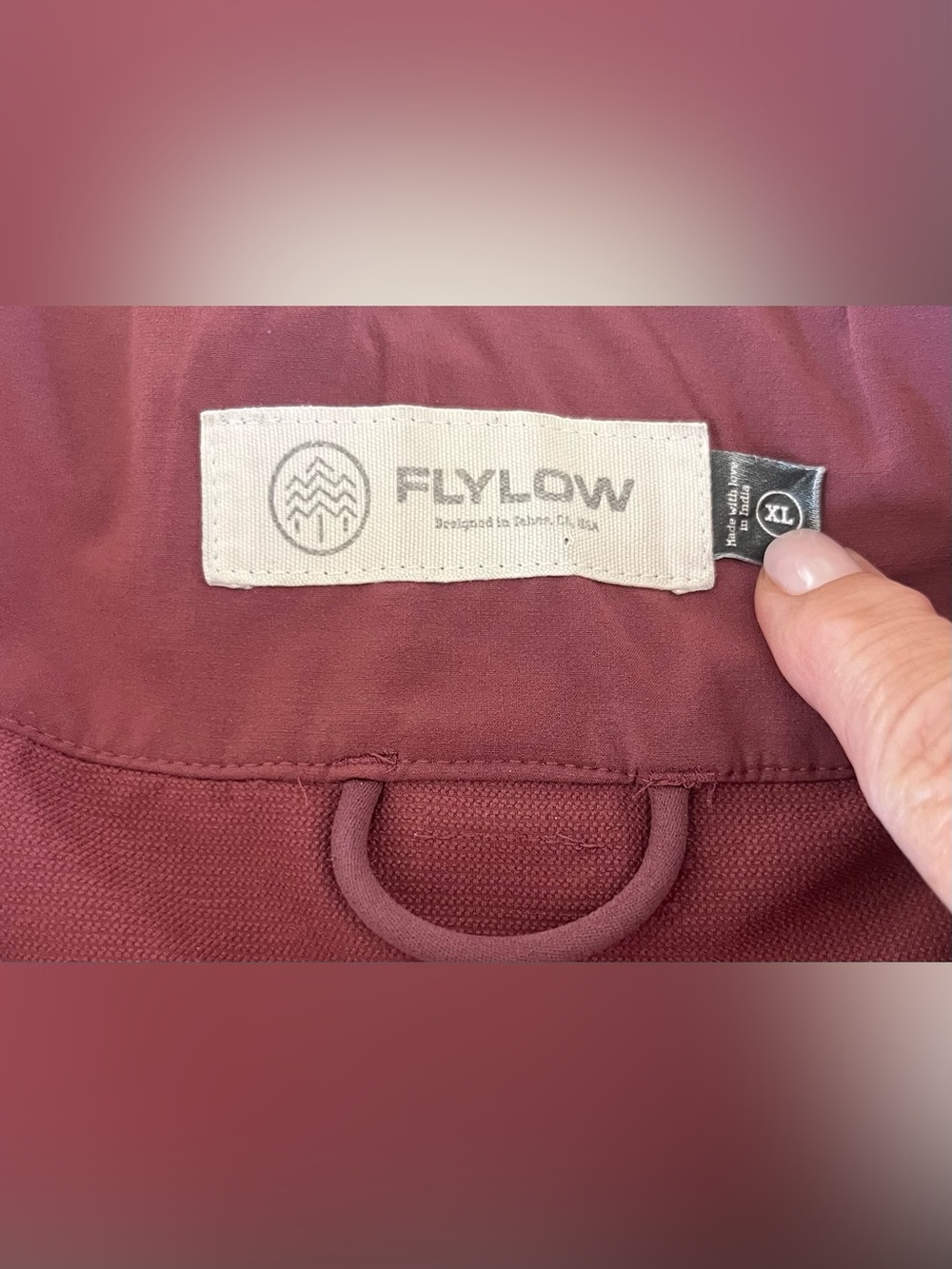 Flylow Riley Shorts Women Burgundy MTB Hiking Outdoor Adjustable Waist Size XL - Picture 4 of 7